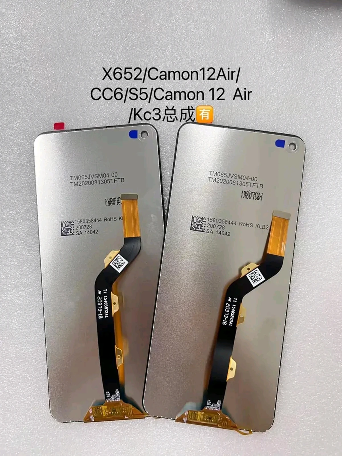 

New Original For Tecno Infinix Camon 12Air X652 Camon 12 Air CC6 S5 Camon12 Air Kc3 Camon12Air LCD Display Touch Screen Assembly