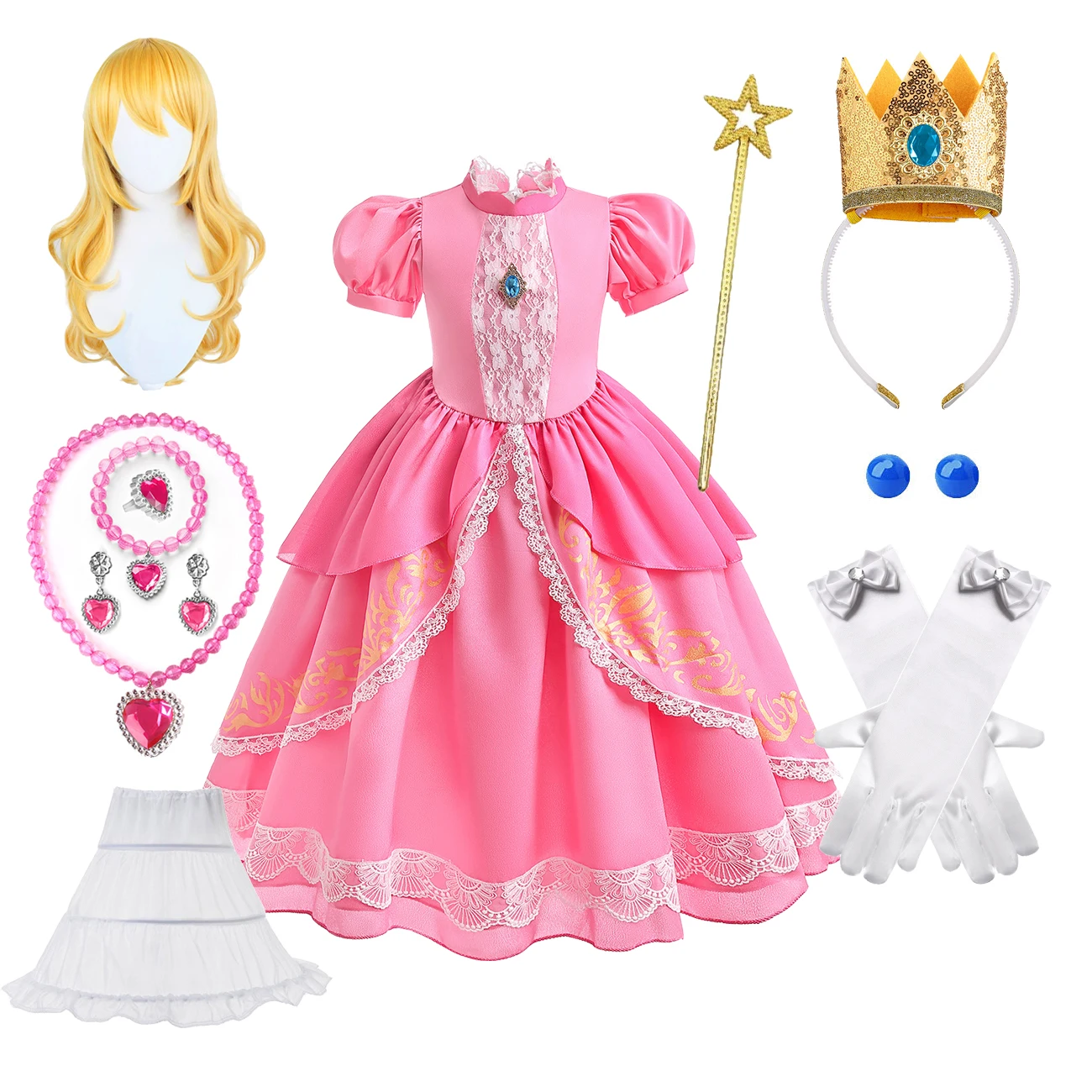 Peach Princess Costume Peach Princess Birthday Party Cosplay Costume Outfits Halloween Carnival Performance Lace Kids Girl Dress
Peach Princess Costume Peach Princess Birthday Party Cosplay Costume Outfits Halloween Carnival Performance Lace Kids Girl Dress