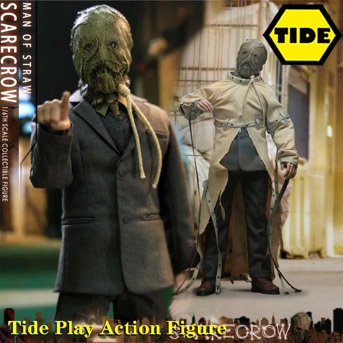In Stock DAFTOYS F03 1/6 Villain Scarecrow Figure Model Full Set 12'' Male Soldier Action Figure Doll Toys for Fans Collection
In Stock DAFTOYS F03 1/6 Villain Scarecrow Figure Model Full Set 12'' Male Soldier Action Figure Doll Toys for Fans Collection