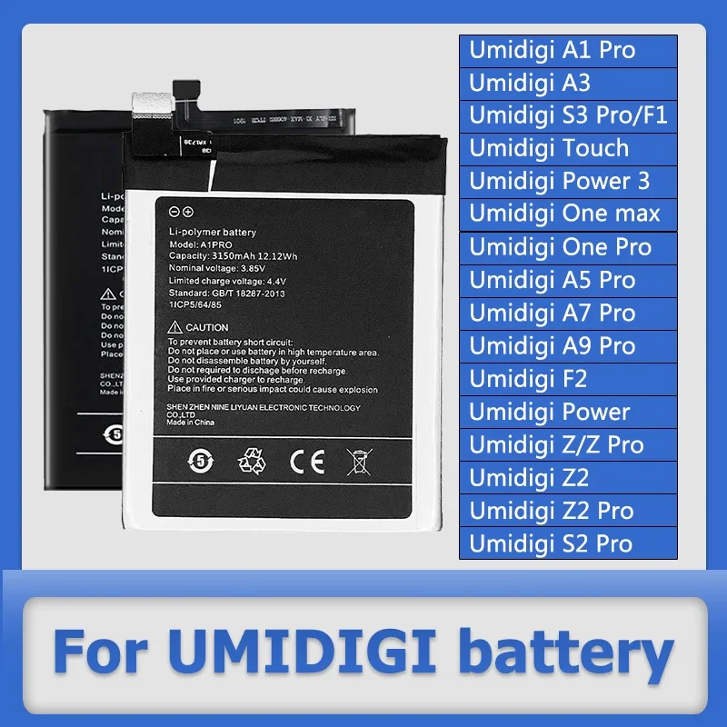 

Z2Pro A9Pro F2 S2 A7pro Touch Battery For UMI Umidigi A 1 3 5 7 9 F 1 2 Z/2 S 2 3 One Touch Power/3 Max Pro Lite + Tools