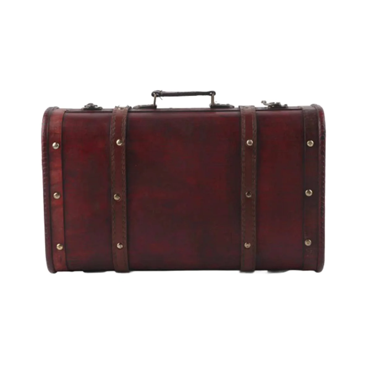 Portable Vintage Wooden Decorative Suitcase Antique Wooden Case Photography Props Craft Decoration Wood Box Ornament 
Portable Vintage Wooden Decorative Suitcase Antique Wooden Case Photography Props Craft Decoration Wood Box Ornament
