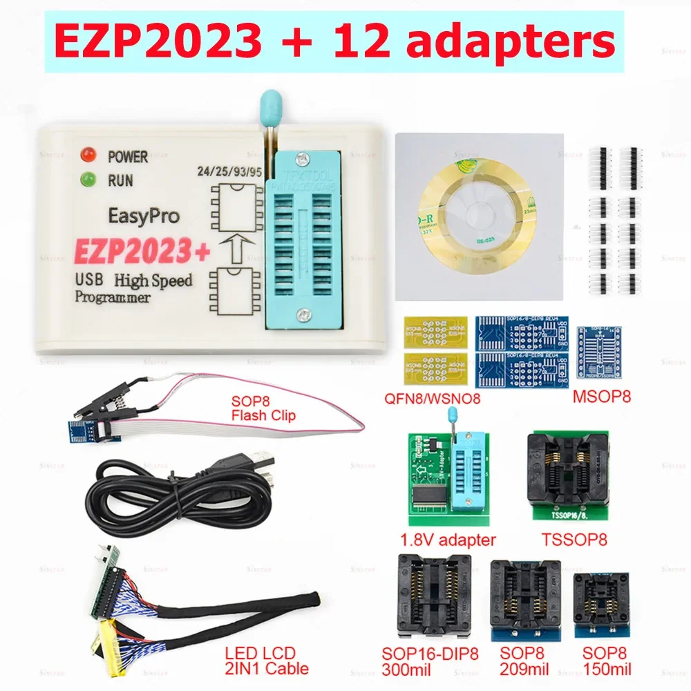 Высокоскоростной USB-программатор EZP2023, EZP 100%, поддержка 24 25 93 95 EEPROM 25, флеш-BIOS, лучше, чем EZP2019, 2023 оригинал
Высокоскоростной USB-программатор EZP2023, EZP 100%, поддержка 24 25 93 95 EEPROM 25, флеш-BIOS, лучше, чем EZP2019, 2023 оригинал