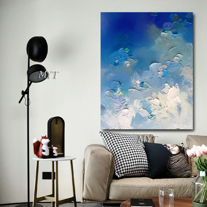 Blue Simple Design Textured Abstract Oil Painting Unframed Hand-painted Wall Art Showpiece For Home Decoration Modern Picture
Blue Simple Design Textured Abstract Oil Painting Unframed Hand-painted Wall Art Showpiece For Home Decoration Modern Picture