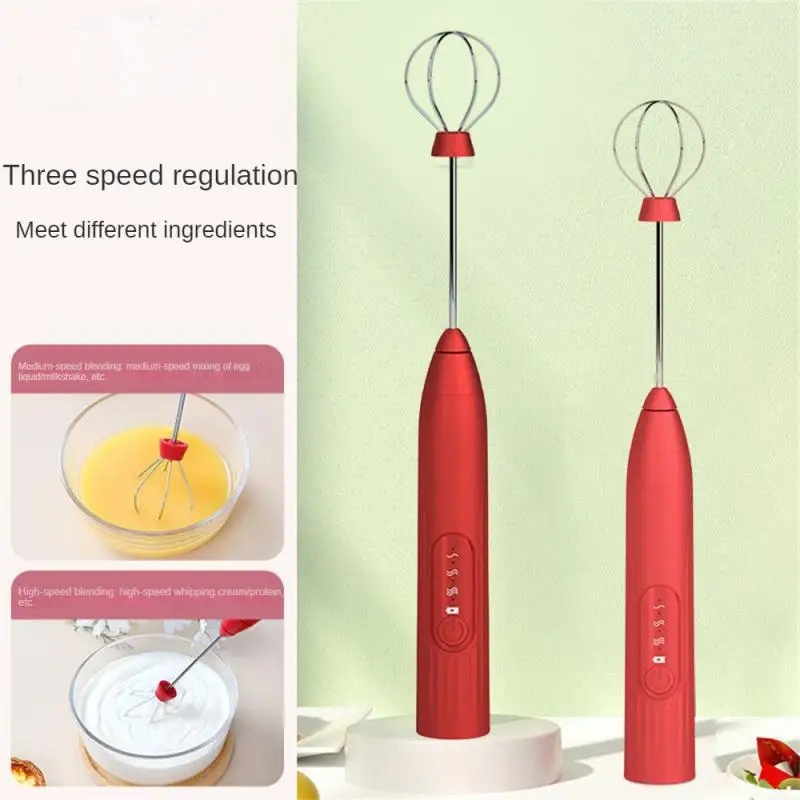 

2 in 1 USB rechargeable Electric Egg Beater Whisk Coffee Mixer Double heads Milk Frothers Baking Stirrer kitchen gadgets