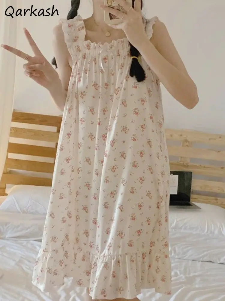 Ночные рубашки женские с цветочным принтом, летняя Милая удобная модная ночнушка в японском стиле, свободные универсальные простые для девушек, повседневные для подростков
Ночные рубашки женские с цветочным принтом, летняя Милая удобная модная ночнушка в японском стиле, свободные универсальные простые для девушек, повседневные для подростков