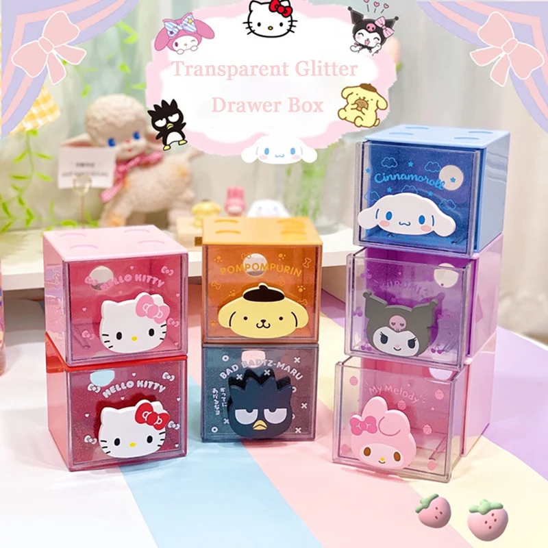 Новинка Kawaii Sanrio аксессуары Kitty Kuromi My Melody Cinnamonroll коробка Милая красота спальня Пылезащитная Штабелируемая головоломка ящик коробки
Новинка Kawaii Sanrio аксессуары Kitty Kuromi My Melody Cinnamonroll коробка Милая красота спальня Пылезащитная Штабелируемая головоломка ящик коробки