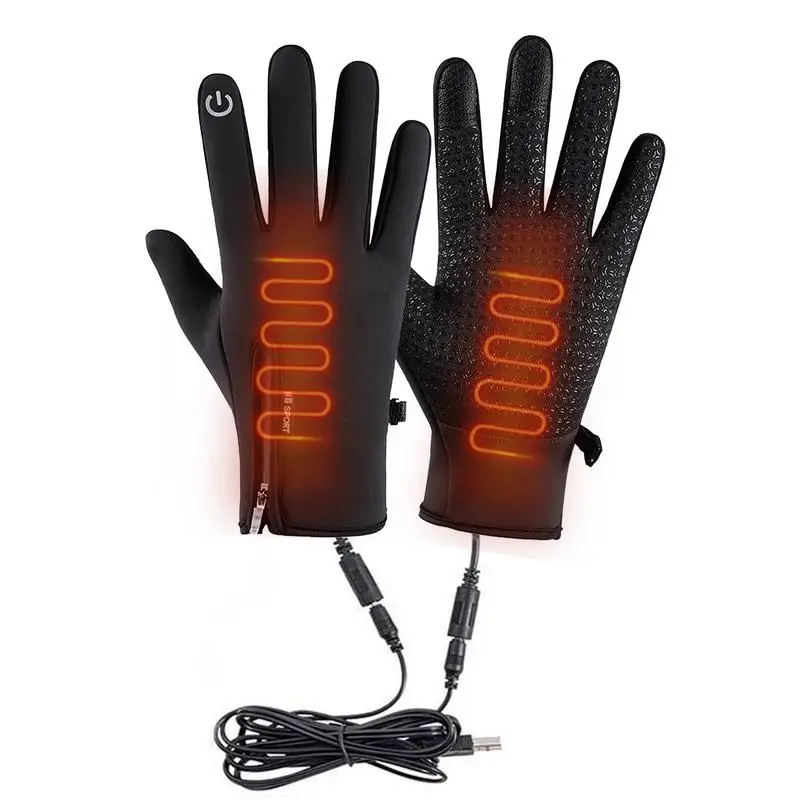 

1 пара велосипедных перчаток с электроподогревом грелка для рук с Usb зимние теплые перчатки для езды на велосипеде на открытом воздухе Туризм Мотоцикл Лыжи Кемпинг