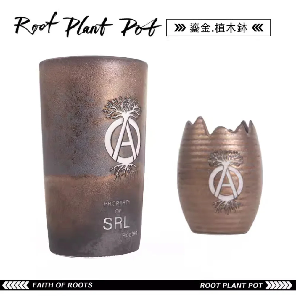 

Ivory Palace Elephant Foot Sumac Root Plant Trend Flower Pot Plant Bowl Ceramic