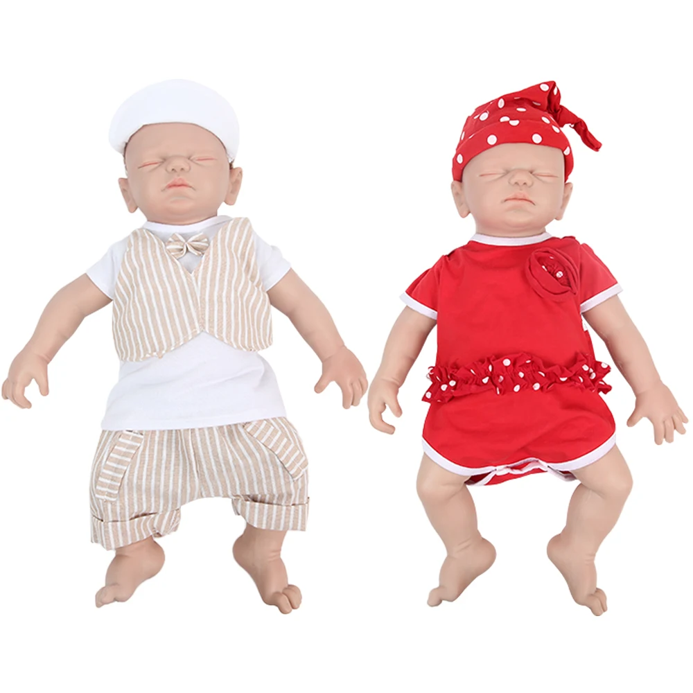 

IVITA WG1531 49cm 3.56kg 100% Full Body Silicone Reborn Baby Doll Realistic Baby Toys with Clothes for Children Christmas Gift