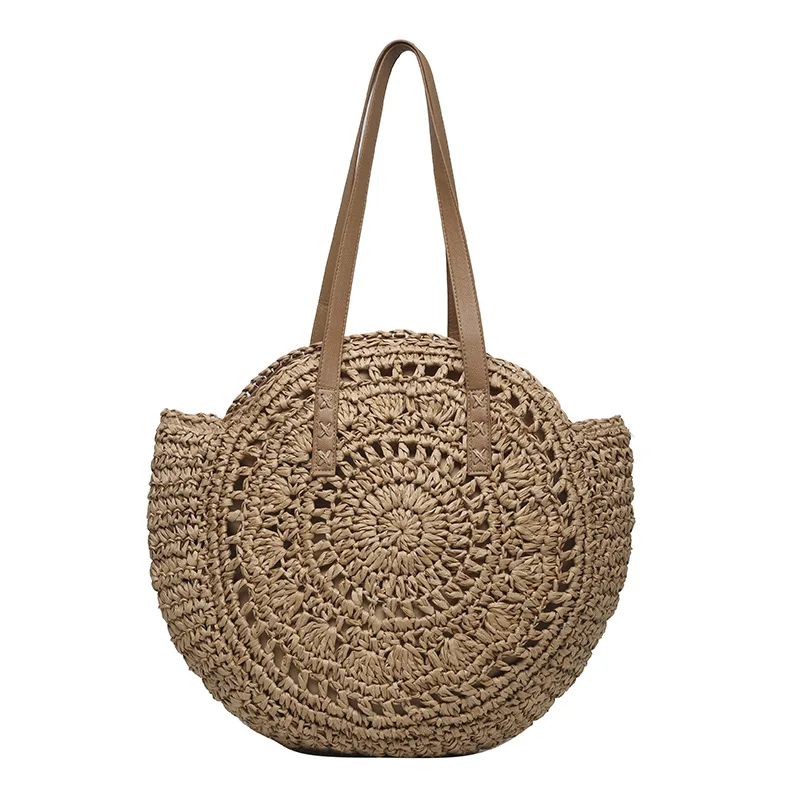 Handwoven Summer Rattan Beach Tote - Large Capacity Women's Straw Bag 30 S84d7dae482824488bf197a5ae440926eF