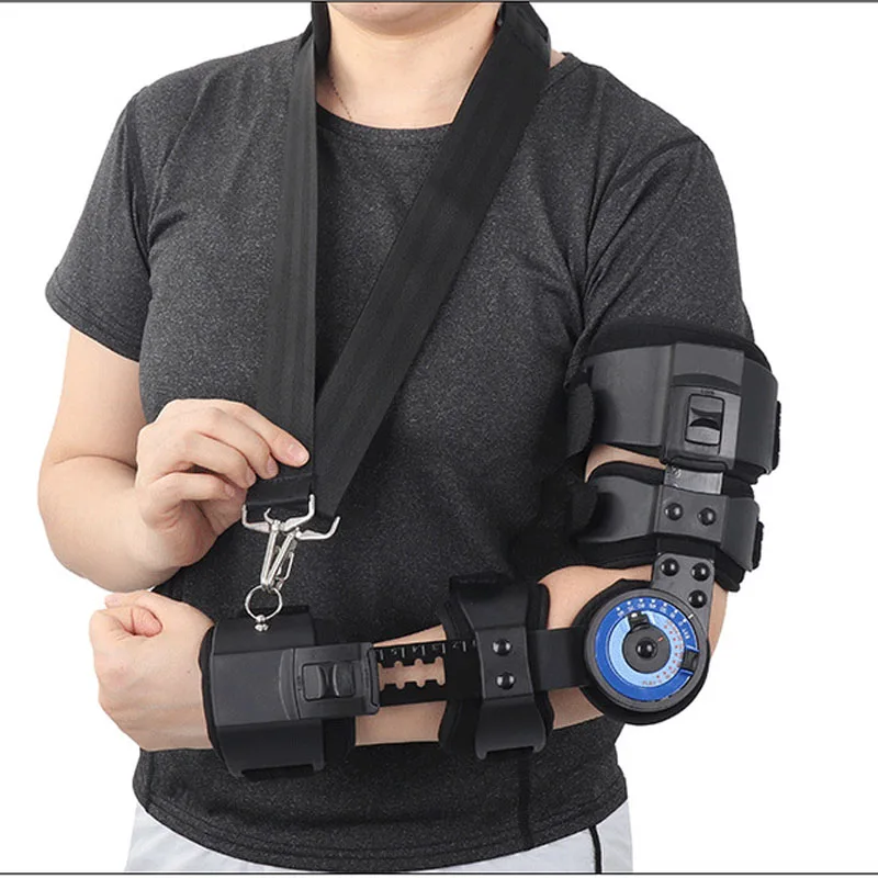 

Hinged ROM Elbow Brace, Adjustable Post-Op Stabilizer Splint, Arm Injury Recovery Support Fracture Immobilization Rehabilitation