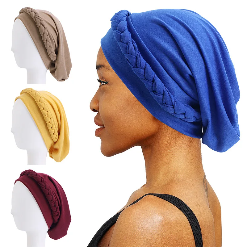 Muslim Braided Turban Bohemian Stretch Headwrap For Woman Islamic Bandana Hijab Female Turban Hair Accessories Turbante Mujer
Muslim Braided Turban Bohemian Stretch Headwrap For Woman Islamic Bandana Hijab Female Turban Hair Accessories Turbante Mujer