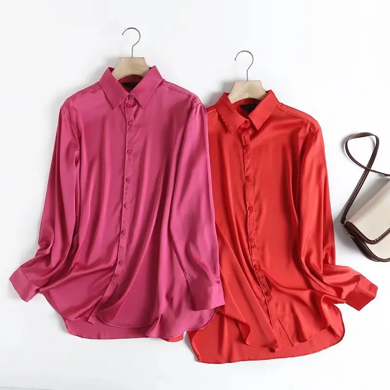 Women 2023 New Fashion Summer Slim Look Long Sleeve Solid Color Shirt Vintage Button Casual Female Shirts Blusas Chic Tops
Women 2023 New Fashion Summer Slim Look Long Sleeve Solid Color Shirt Vintage Button Casual Female Shirts Blusas Chic Tops