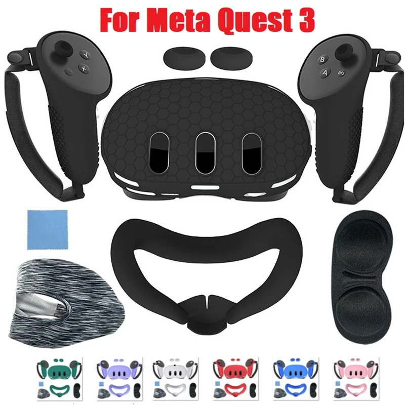 Силиконовый защитный чехол для Meta Quest 3, чехол для наушников виртуальной реальности, Накладка для глаз, ручка, кнопка захвата, крышка, аксессуары виртуальной реальности
Силиконовый защитный чехол для Meta Quest 3, чехол для наушников виртуальной реальности, Накладка для глаз, ручка, кнопка захвата, крышка, аксессуары виртуальной реальности