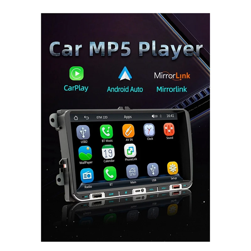 2 Din 9Inch Carplay Radio Car Stereo Bluetooth MP5 Player Android-Auto TF USB FM Receiver 2USB Charge Fit For VW Passat Golf
2 Din 9Inch Carplay Radio Car Stereo Bluetooth MP5 Player Android-Auto TF USB FM Receiver 2USB Charge Fit For VW Passat Golf