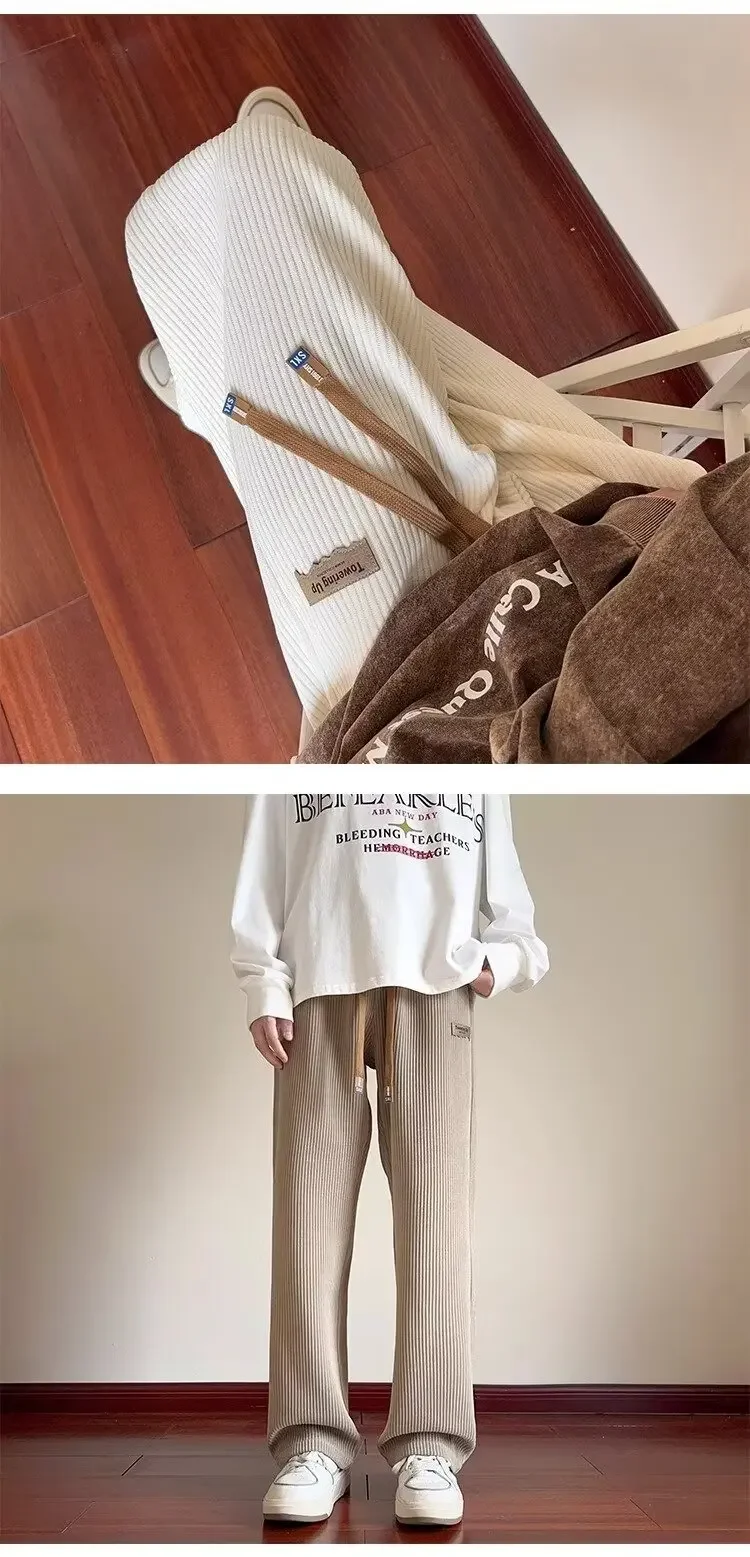 النمط الأمريكي الرجال سروال قصير الخريف/الشتاء الصوف مبطن فضفاض مستقيم الساق بناطيل كاجوال العصرية واسعة الساق الرجال السراويل النمط الأمريكي الرجال سروال قصير الخريف/الشتاء الصوف مبطن فضفاض مستقيم الساق بناطيل كاجوال العصرية واسعة الساق الرجال السراويل