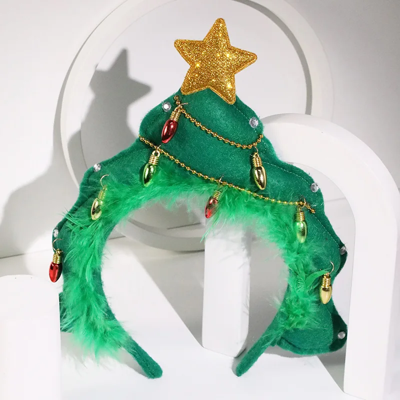 New Fabric Christmas Tree Headband Hair Accessories Autumn and Winter Atmosphere Party Headband Christmas Party Supplies
New Fabric Christmas Tree Headband Hair Accessories Autumn and Winter Atmosphere Party Headband Christmas Party Supplies