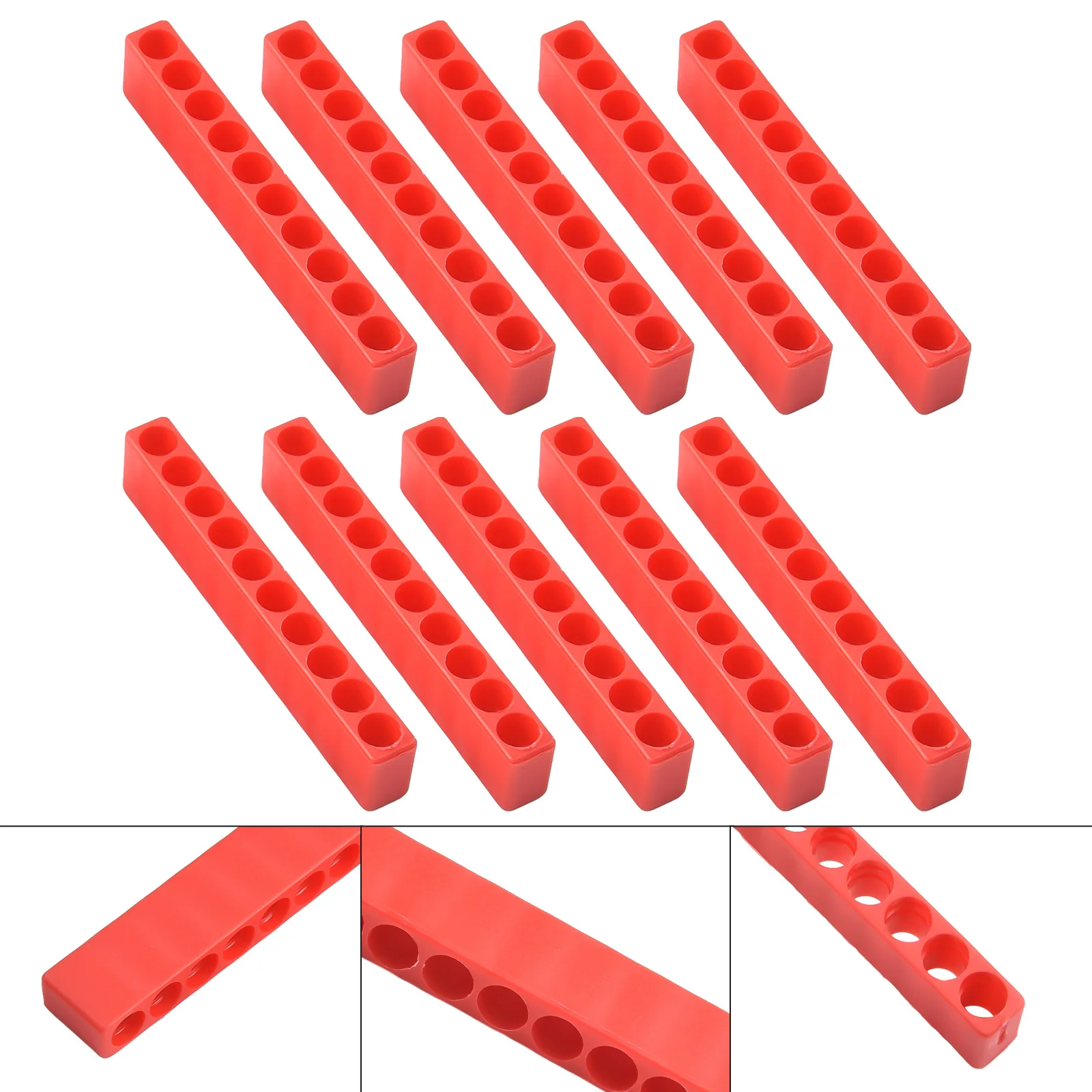 10Pcs Screwdrive Bit Holder 10 Holes 1/4 Hex Shank Screwdriver Plastic Screwdriver Storage Drill Bit Stand Bit Holder Power Tool
10Pcs Screwdrive Bit Holder 10 Holes 1/4 Hex Shank Screwdriver Plastic Screwdriver Storage Drill Bit Stand Bit Holder Power Tool