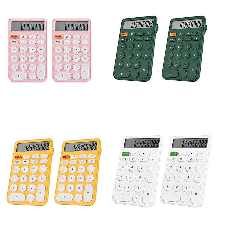 

Новый базовый калькулятор, карманные мини-калькуляторы, 12 цифровой Настольный калькулятор для офиса, школьников, 2 упаковки