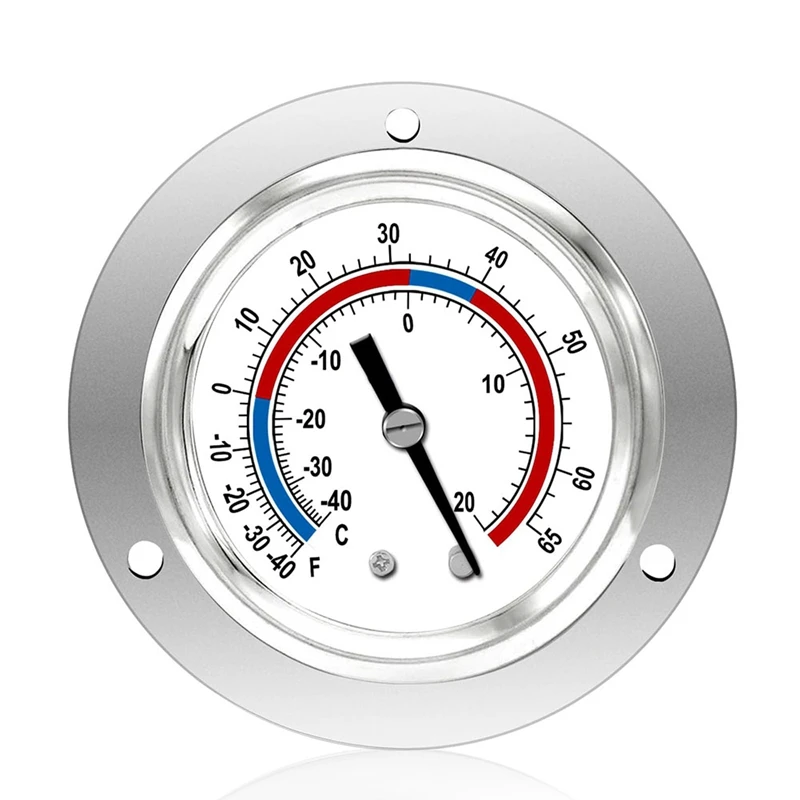 

Pressure Thermometer Capillary Design Refrigeration Gauge, -40 To 65℉ / -40 To 20℃, 2Inch Dial Stainless Steel Panel Mount
