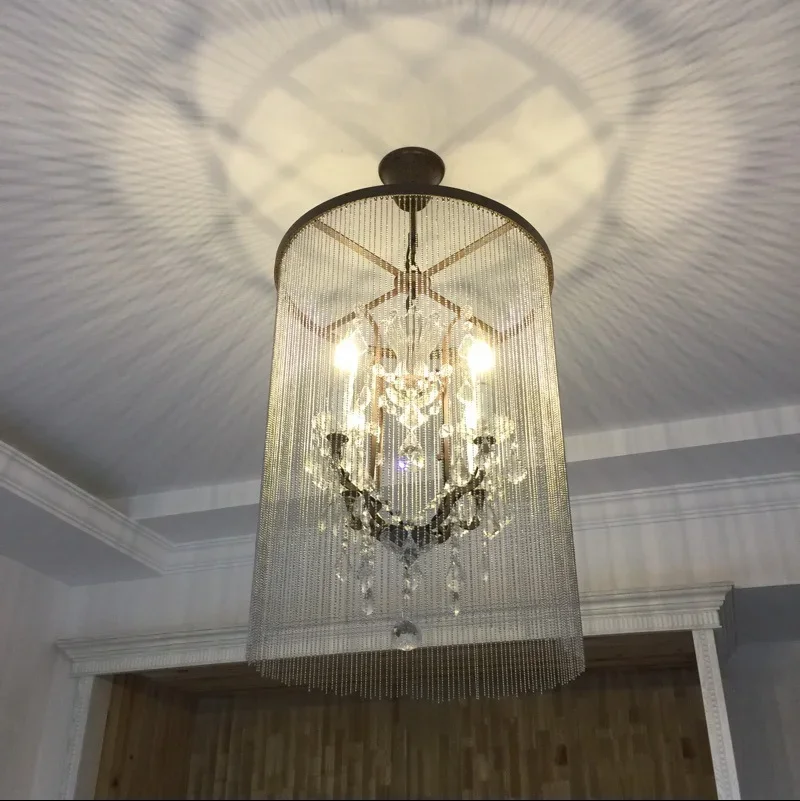Retro Iron Art Chandelier European Creative Crystal Bead Curtain Chandelier Personalized Restaurant Crystal Chandelier
Retro Iron Art Chandelier European Creative Crystal Bead Curtain Chandelier Personalized Restaurant Crystal Chandelier