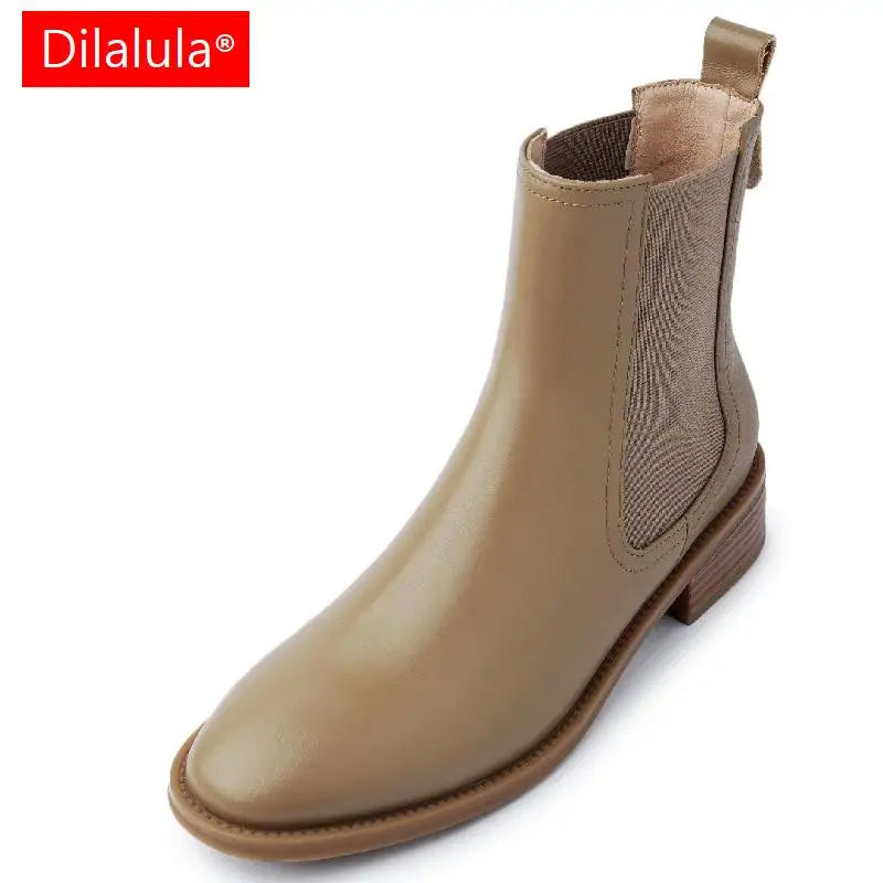 Dilalula Office Ladies Autumn Winter Women Ankle Boots High Quality Genuine Leather Thick Heels Basic Shoes Woman Concise Mature
Dilalula Office Ladies Autumn Winter Women Ankle Boots High Quality Genuine Leather Thick Heels Basic Shoes Woman Concise Mature