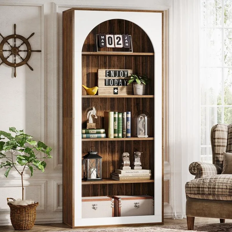 Tribesigns 70.9" Tall Bookcase, Retro Brown 5-Tier Bookshelf with Storage Shelves
Tribesigns 70.9" Tall Bookcase, Retro Brown 5-Tier Bookshelf with Storage Shelves