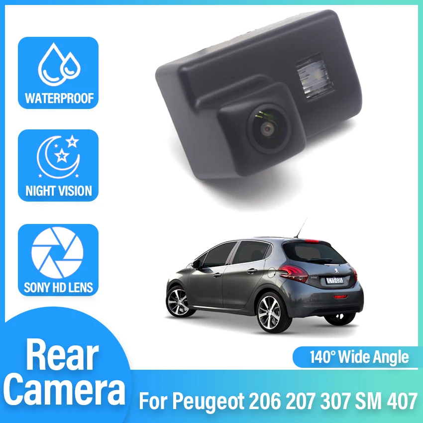 

CCD HD Car Rear View Reverse Camera Parking Backup Parking Assistance HD Camera Waterproof IP68 for Peugeot 206 207 307 SM 407