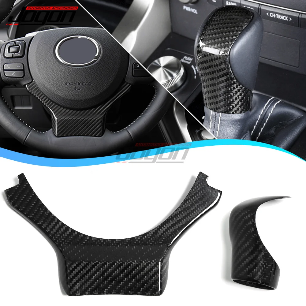 

Carbon Fiber Steering Wheel Trim Gear Shift Knob Cover For Lexus NX RX AZ10 NX300h AL20 RX350 RX450 F Sport Interior Accessories