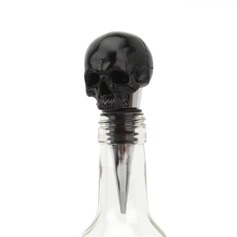 

2024 New Three-dimensional Black Skull Wine Plug European Ghost Head Glass Bottle Plug Creative Home Kitchen Bar Tools