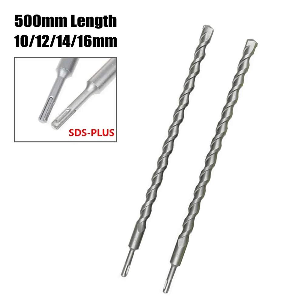 

1pc 500mm Carbide Steel Impact Drill Bit SDS Plus Shank Masonry Concrete Drill Bit For Concrete Limestone Natural Drilling Tools