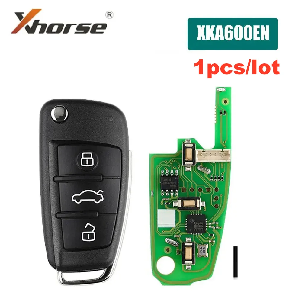 

Универсальный автомобильный пульт дистанционного управления Xhorse, проводной ключ с 3 кнопками, VVDI для Audi A6L, Q7, XKA600EN, 1 шт.