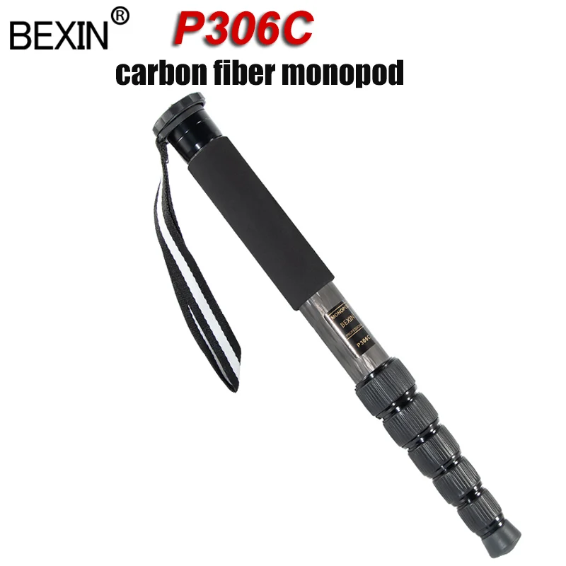 

BEXIN P306C Light Professional Carbon Fiber Portable Travel Monopod Bracket Can Stand withTripod Ballhead for Digital SLR Camera