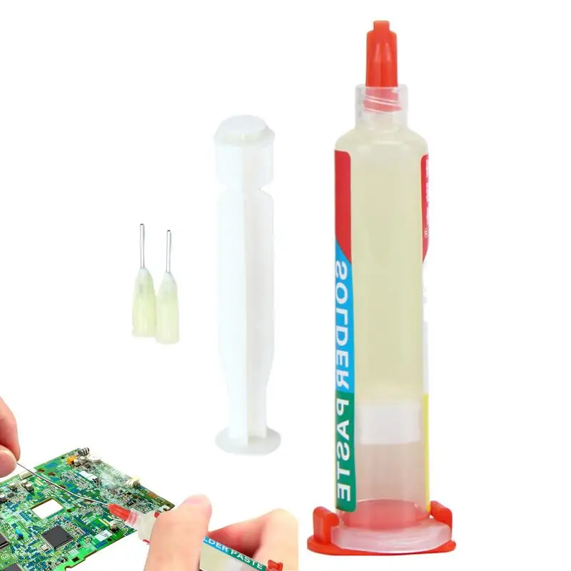 

Soldering Paste 10ml No-Wash Flux Paste For Soldering With Syringe Design Solder Paste Syringe For Telephones Circuit Boards
