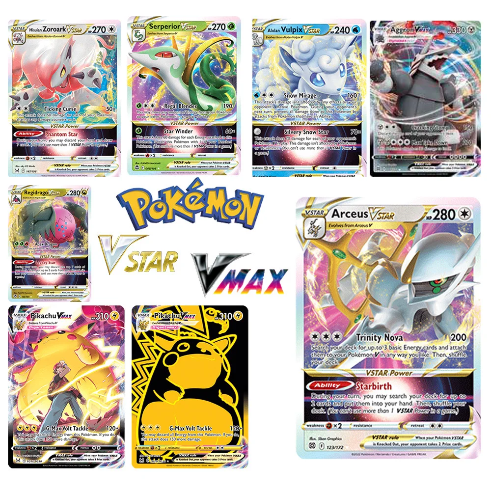 Pokemon Cards Vstar Vmax GX French Version Fun Flash Card Trading Cards Kids Card Christmas Birthday Gifts for Children Toy
Pokemon Cards Vstar Vmax GX French Version Fun Flash Card Trading Cards Kids Card Christmas Birthday Gifts for Children Toy