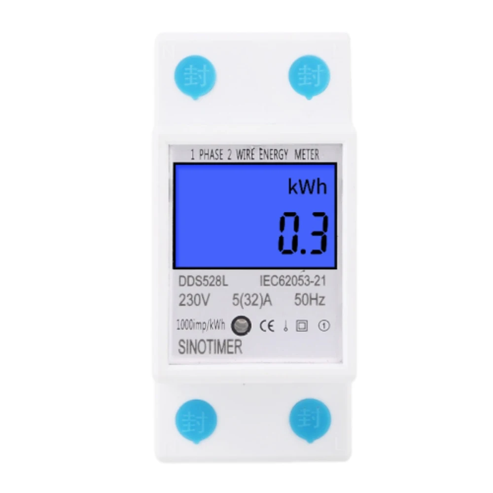 DDS528L Energy Meter LCD Digital Display Power kWh Consumption Meter Multifunction 1 Phase 2 Wire Energy Meter with Backlight
DDS528L Energy Meter LCD Digital Display Power kWh Consumption Meter Multifunction 1 Phase 2 Wire Energy Meter with Backlight