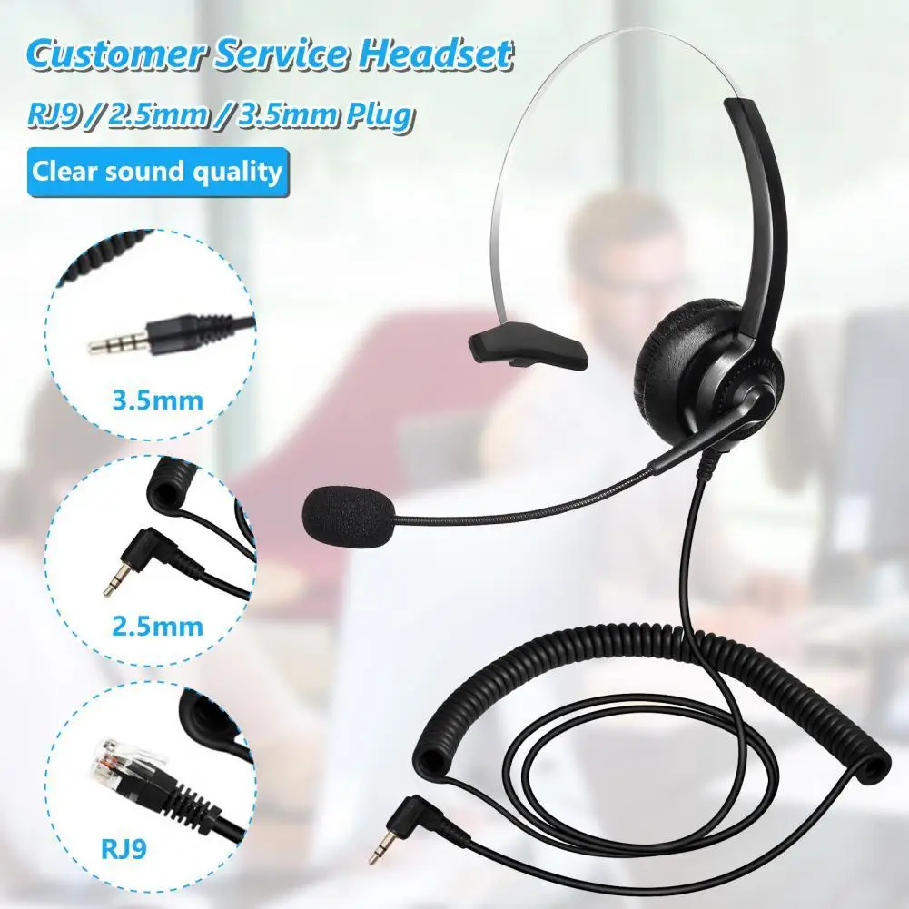 Telephone Headset Useful 3.5mm 2.5mm RJ9 MIC Customer Service Headset Comfortable Customer Service Headset
Telephone Headset Useful 3.5mm 2.5mm RJ9 MIC Customer Service Headset Comfortable Customer Service Headset