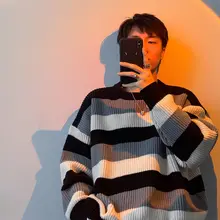 Autumn and Winter New Contrast Color Stitching Round Neck Pullover Loose Simple Striped Printed Sweater Sweater
Autumn and Winter New Contrast Color Stitching Round Neck Pullover Loose Simple Striped Printed Sweater Sweater