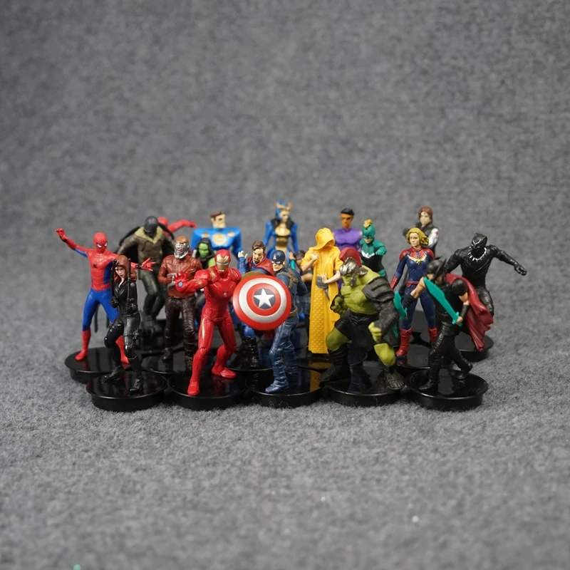

Marvel Avengers Thor Iron Spider Man Black Panther Black Widow Eternals Doll Gifts Toy Model Anime Figures Collect Ornaments