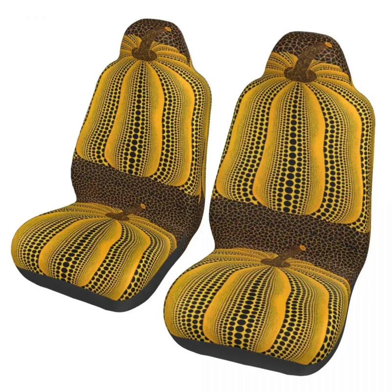 

Yayoi Kusama Pumpkin Universal Auto Car Seat Covers Universal Fit for SUV Sedan Van Custom Art Bucket Seat Protector Cover 2PC