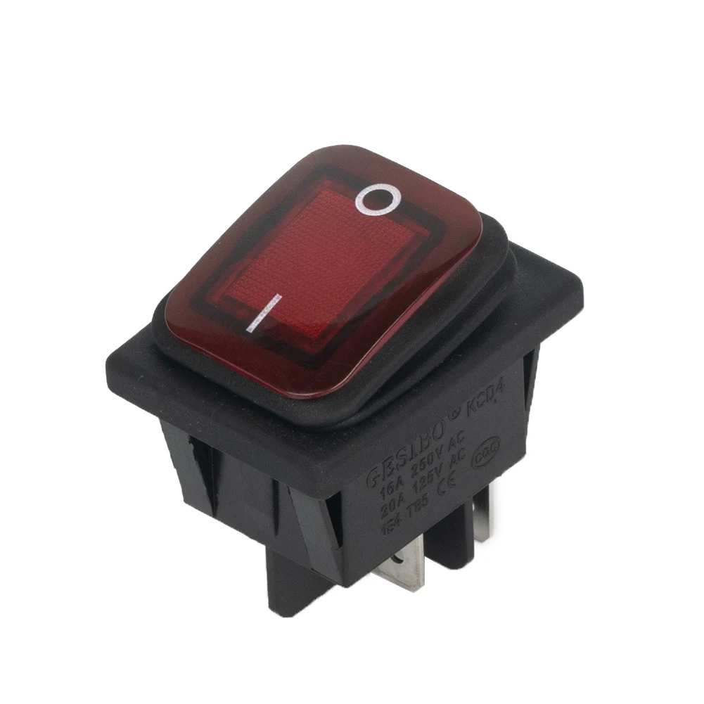 Red Rectangle Illuminated On-Off Waterproof Rocker Switch 20A DPST IP67 Circuit Breaker And Isolating Switch Switch Controller
Red Rectangle Illuminated On-Off Waterproof Rocker Switch 20A DPST IP67 Circuit Breaker And Isolating Switch Switch Controller