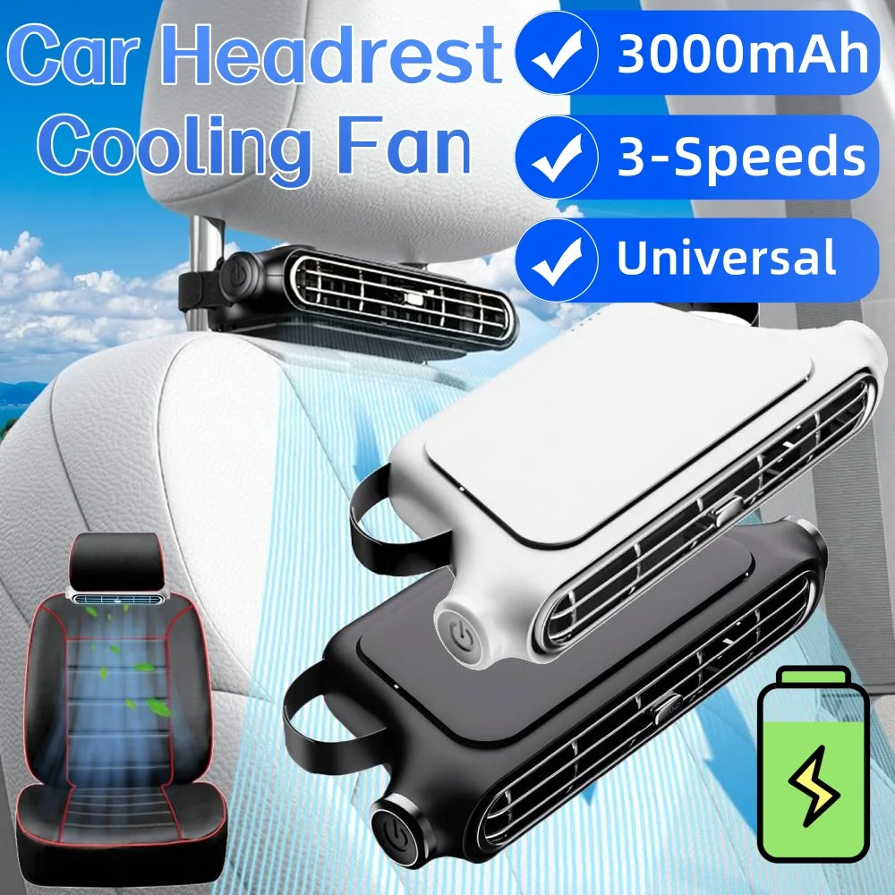 Car Headrest Cooling Air Fan 3 Speeds Adjustable Car Seat Headrest Fan USB Powered Car Neck Cooler for Front Rear Seat Passenger Car Headrest Cooling Air Fan 3 Speeds Adjustable Car Seat Headrest Fan USB Powered Car Neck Cooler for Front Rear Seat Passenger
