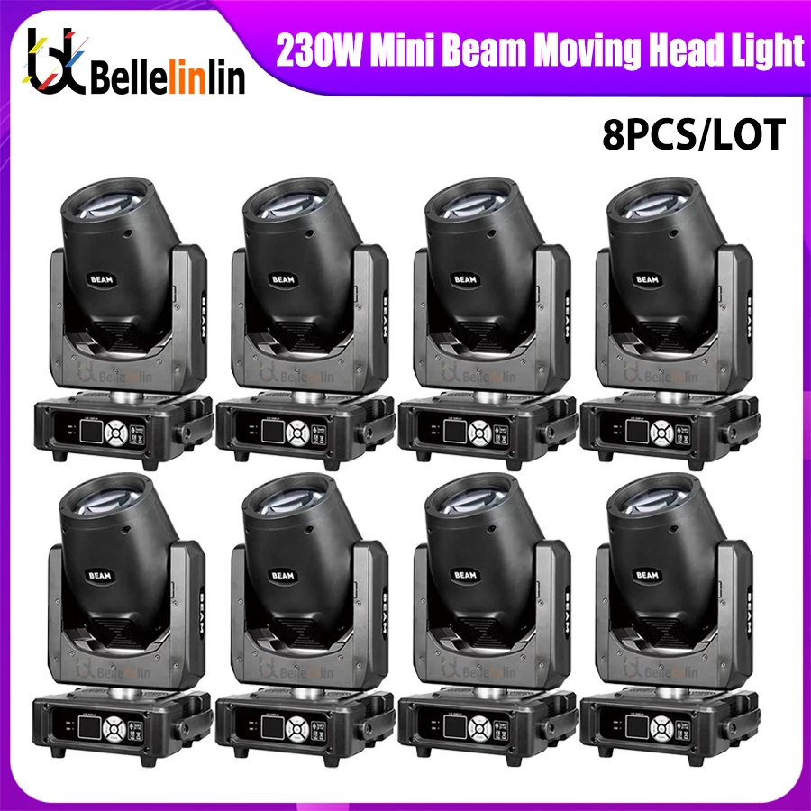 

0 Tax 8Pcs Lyre Mini Beam 230W 7R Moving Head Light 230W DJ Moving Key Model Beam 7r Sharpy Beam 230 Stage Disco Light