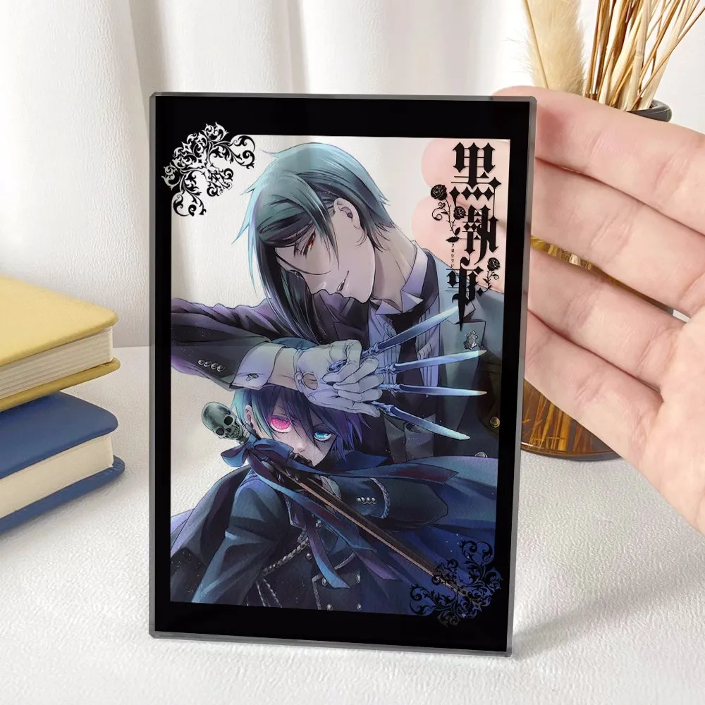 

Black Butler Sebastian Michaelis Ciel Phantomhive 12cm Cosplay Acrylic Figure Transparent Desk Figure 5261 Kids Collection Toy