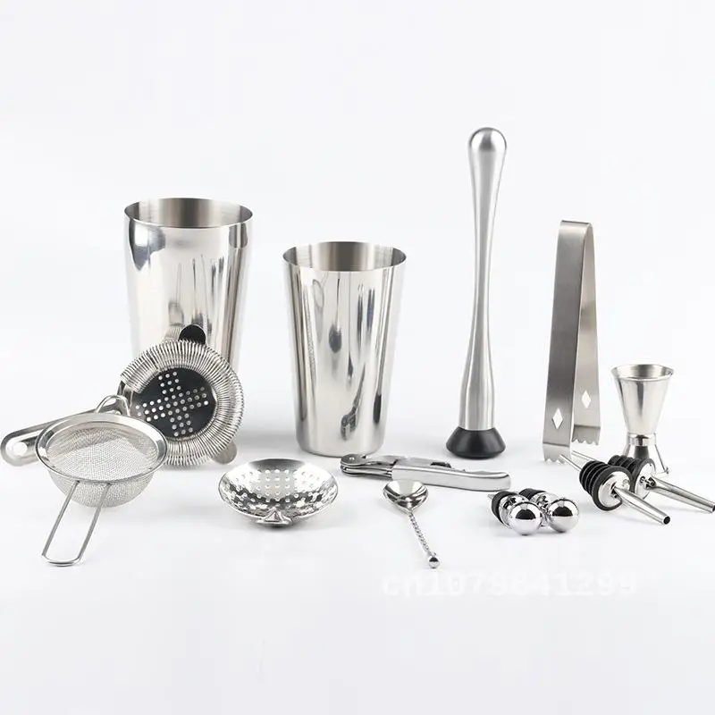 

Upgrade Your Home Bar with this Ultimate 14 Piece Stainless Steel Cocktail Shaker Set from Boston - The Barware Set for Mixing