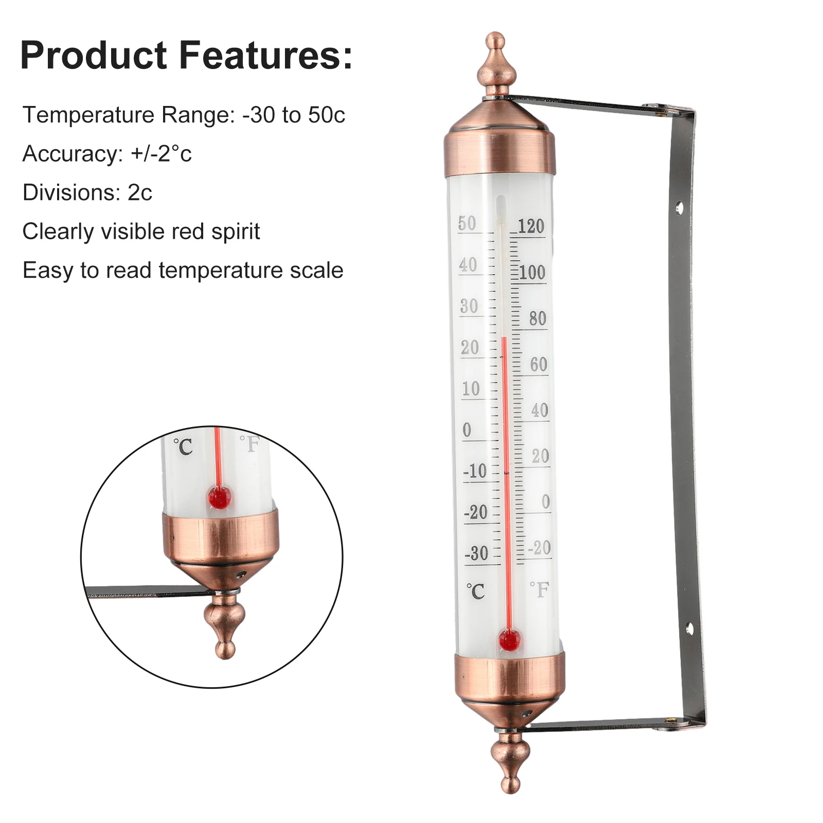 1pcs Outdoor Thermometer Garden Patio Outside Wall Greenhouse Sun Terrace Thermometer Hydrothermograph Measurement Measuring
1pcs Outdoor Thermometer Garden Patio Outside Wall Greenhouse Sun Terrace Thermometer Hydrothermograph Measurement Measuring