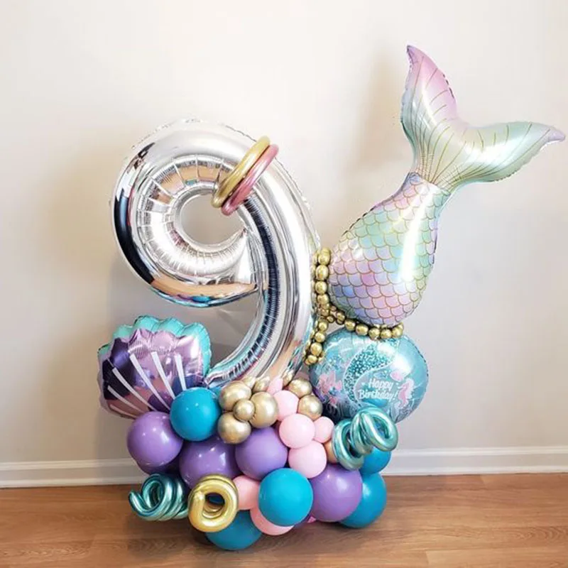32 Inch Digital Mermaid Balloon Suit Shell Aluminum Foil Children's Birthday Baby Shower Wedding Party Decoration Scene Layout
32 Inch Digital Mermaid Balloon Suit Shell Aluminum Foil Children's Birthday Baby Shower Wedding Party Decoration Scene Layout