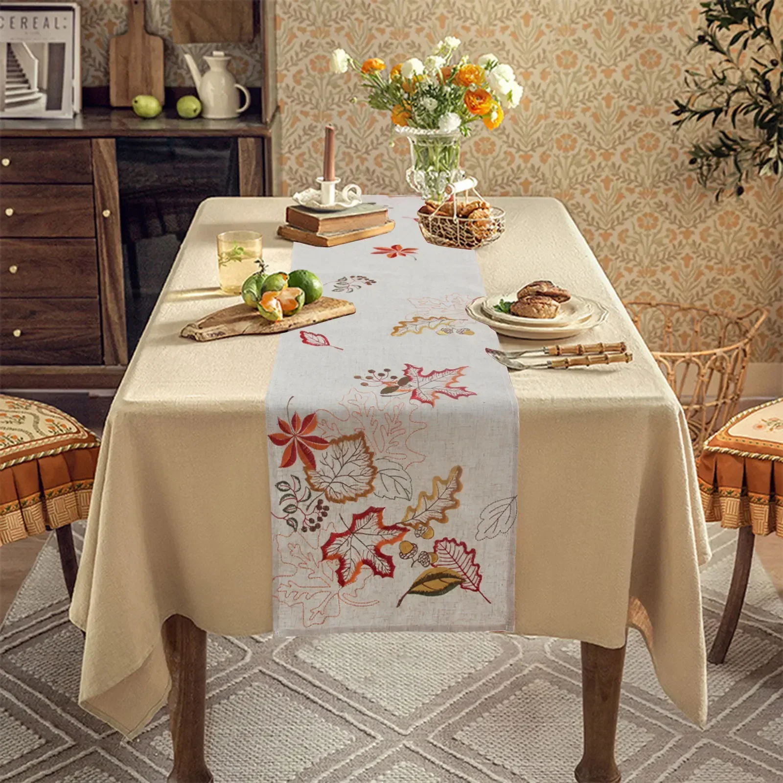 Garden Thanksgiving maple leaf thickened hemp embroidered flag holiday decoration flowers and birds table flag green
Garden Thanksgiving maple leaf thickened hemp embroidered flag holiday decoration flowers and birds table flag green