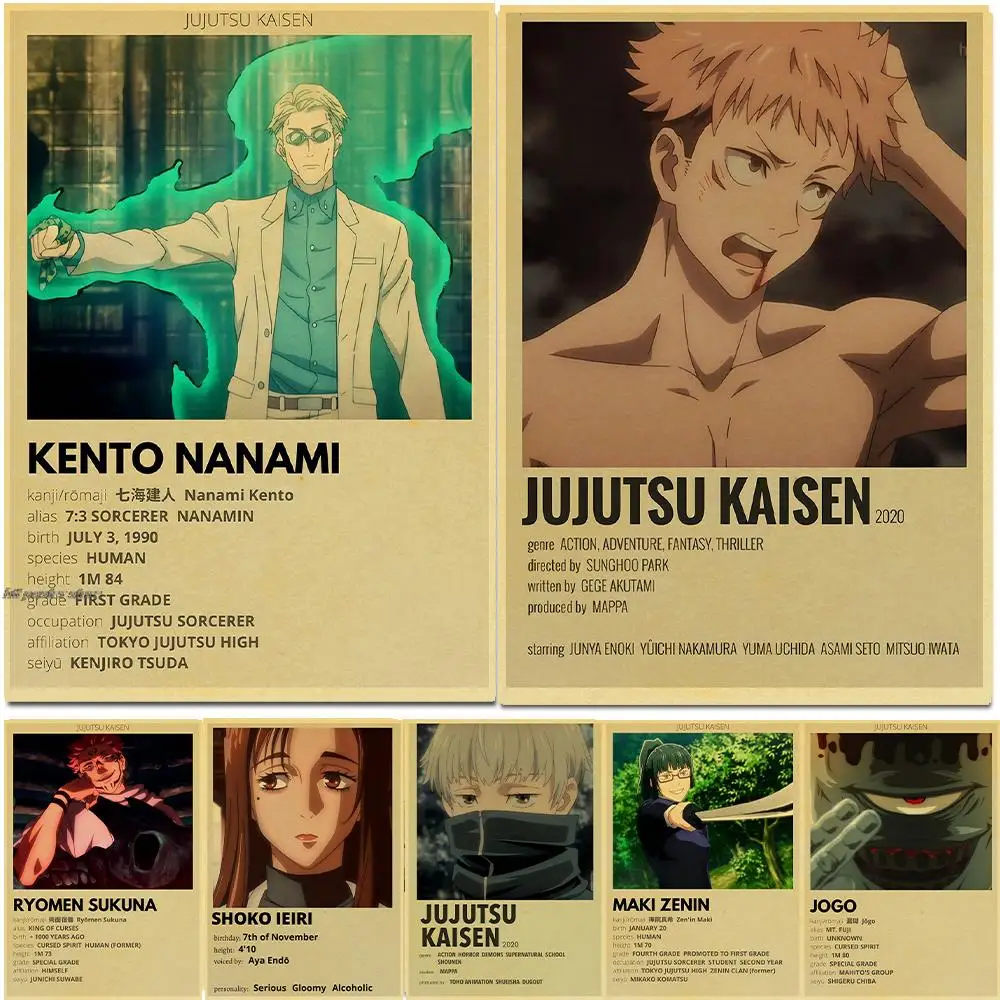 Jujutsu Kaisen Posters Japanese Classic Anime Room Bar Decoration DIY Painting Wall Stickers Custom home decor
Jujutsu Kaisen Posters Japanese Classic Anime Room Bar Decoration DIY Painting Wall Stickers Custom home decor