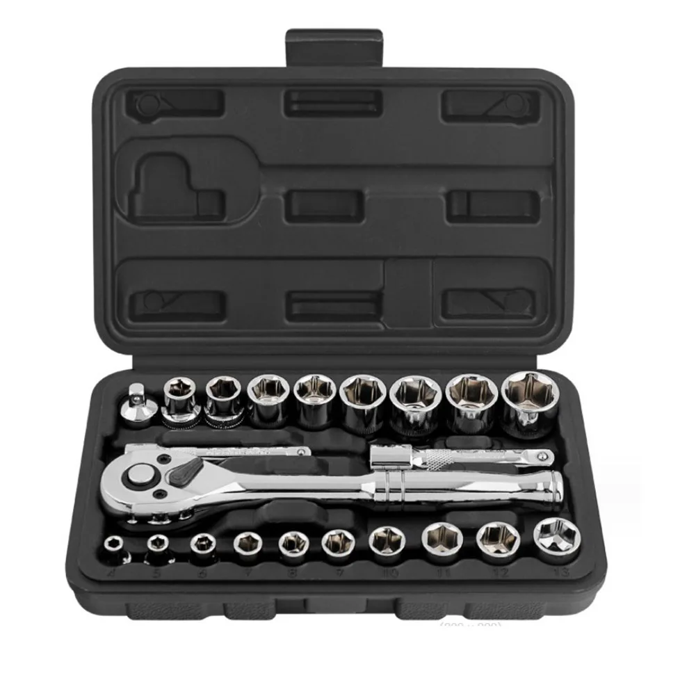 22pcs Automotive Tool Set Ratchet Wrenches Sockets for Car Repair Anti Shedding Design Suitable for Home and Garage Use
22pcs Automotive Tool Set Ratchet Wrenches Sockets for Car Repair Anti Shedding Design Suitable for Home and Garage Use